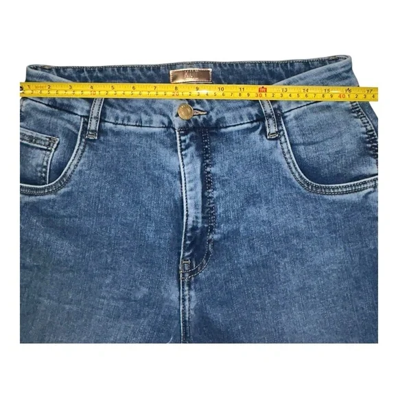 Kut From The Kloth Jodi High Rise Wide Leg  Blue Denim Women's Jeans  Size 12 - Picture 12 of 16